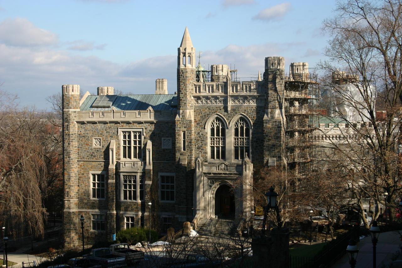 Lehigh university library linderman pennsylvania college bethlehem style gothic around crafted lofty carvings intricate behemoth towers collegiate stone choose board